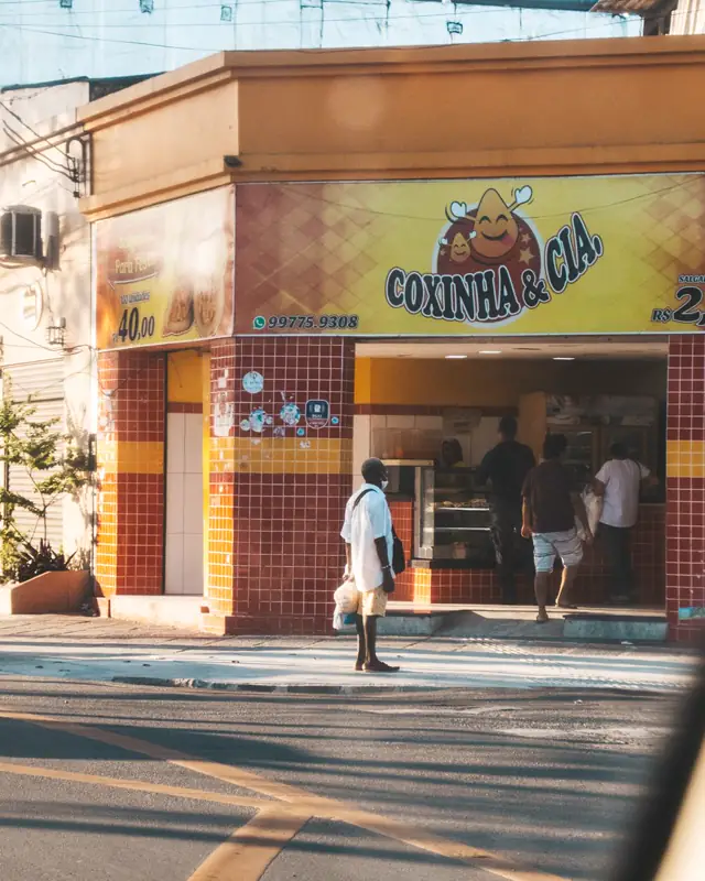 Fachada de lanchonete de rua